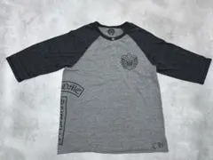 クロムハーツ 七分袖カットソー グレー CHROME HEARTS クロムハーツ ヘンリーネック 7分袖 カットソー T