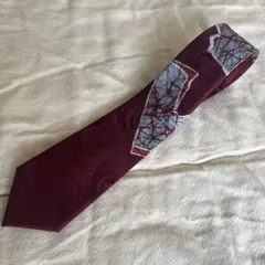 ネクタイ　和柄　絹100% 赤
