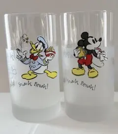 ミッキーマウス　ドナルド レトログラス　ビンテージ　未使用　非売品