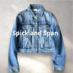 未使用 スピックアンドスパン デニムジャケット ライトブルー 38 ショート丈