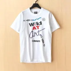90s USA製古着　ヴィンテージ　企業系　メッセージTシャツ　クレヨン