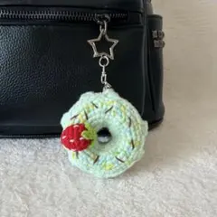 いちご ドーナツ あみぐるみ チャーム キーホルダー 編み物