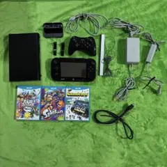 任天堂　Wii U 本体 32G ブラック 黒　32G ソフト３本セット