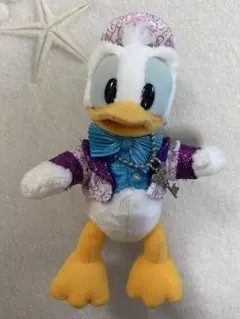 【美品】ドナルド　ぬいぐるみバッジ　ディズニーリゾート25周年