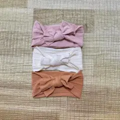 リボン付きヘアバンド3個セット