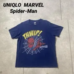 海外輸入品　UNIQLO MARVEL スパイダーマン　半袖Tシャツ　紺　L