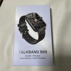 新品　TALKBAND B09 スマートウォッチ 本体　ブラック　黒色　腕時計