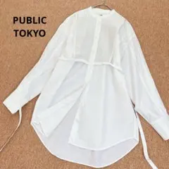 【PUBLIC TOKYO】キルティングバンドカラーシャツ　ホワイト FREE パブリック トウキョウ キルティングバンドカラーシャツ FREE - メルカリ