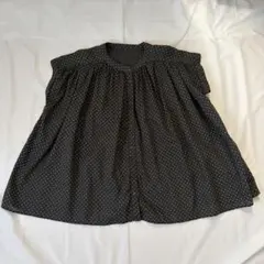 未使用品】SOIL小花柄 半袖ブラウス ネイビー - メルカリ