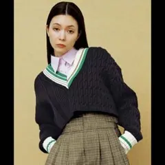 FURFUR クロップドラインセーター