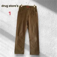 ドラッグストアーズ ワークパンツ S ブラウン 日本製 ストレッチ カジュアル