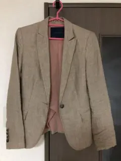 【希少、お得】完売品　ZARA BASIC テーラードジャケット ベージュ　春