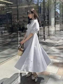 herlipto Volume Sleeve Stripe Dress - メルカリ