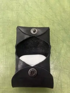 牛革レザー製AirPodsケース ブラック