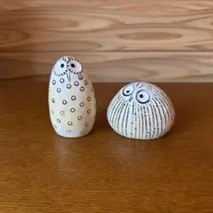 新品　フクロウ　北欧　ナチュラルインテリア　縁起物　2体セット石製置物