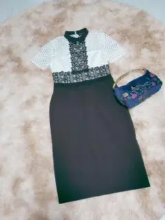 値下げ！美品 ザラ ウーマン 透かし編 レース ワンピース サイズM ZARA