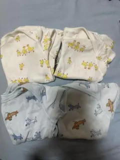 ＊UNIQLO 動物柄 70cm 短袖ボディスーツ 4点セット