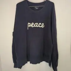 ビックロゴ　トレーナー ネイビー　XL