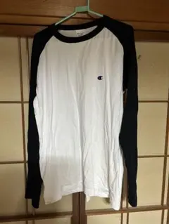 Champion 長袖カットソー ホワイト/ブラック