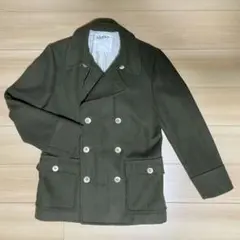 Dessin メンズ オリーブグリーン ピーコート