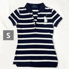 y2k POLO ラルフローレン BIGポニー ボーダー ポロシャツのサムネイル