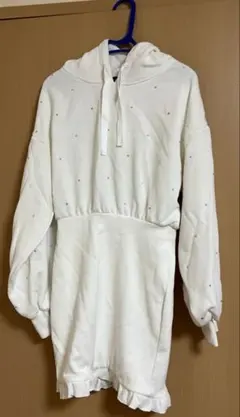 【美品】evelyn ビジューリブワンピース