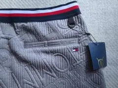 新品　トミーヒルフィガー　ゴルフスカート　ロゴジャガードスウェット