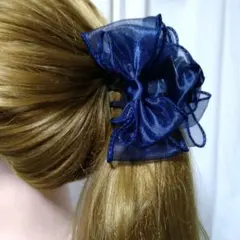 ※オーガンジーリボンバンスクリップ