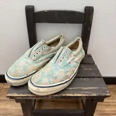 80s USA製　バンズ　恐竜　オリジナル　スニーカー USA製 オリジナル VANS バンズ 恐竜柄 スリッポン - メルカリ