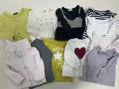 女の子向けトップス11枚セットまとめ売り 80cm