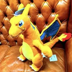 ポケモン　めちゃでかリザードン ぬいぐるみ 特大　オレンジ