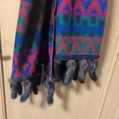 リアルファー付 ストール、ショール