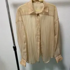 LAKOLE シアーシャツ ベージュ Mサイズ 長袖のサムネイル
