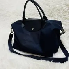【訳あり】Longchamp ロンシャン　ルプリアージュ　ネオ　ネイビー