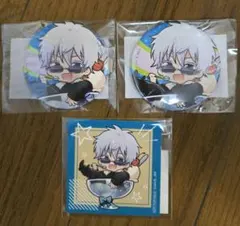 呪術廻戦　まるくじ　ちゃぽんっ！小吉05 缶バッジ　五条悟A2点　特典ステッカー