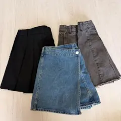 GU スカート まとめ売り キュロット 春夏 S 小学生 中学生 レディース