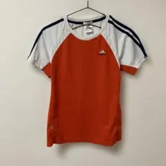 L2477 adidas アディダス 半袖Tシャツ オレンジレディース M