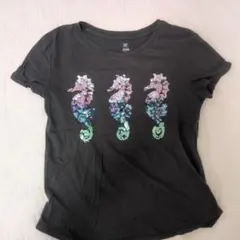 GAP KIDS タツノオトシゴ スパンコール Tシャツ XLのサムネイル
