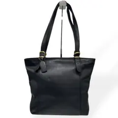 美品　COACH オールドコーチ　トートバッグ　肩掛け　レザー　ブラック　本革