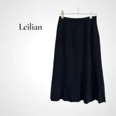 レリアン ロングフレアスカート 7号 ネイビー ミモレ丈 きれいめ 上品 日本製のサムネイル