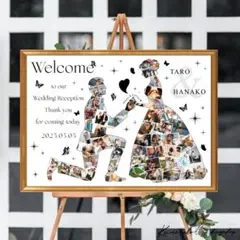 プロポーズ 写真 コラージュ 二次会 ウェルカムボード