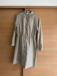 NATURAL BEAUTY BASIC ベージュシャツワンピース S 新品