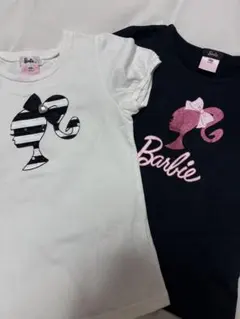 Barbie バービー キッズ Tシャツ 140cm 2枚セット 白&黒