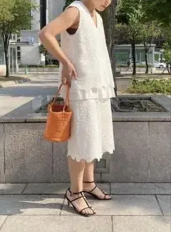 【未使用】メゾン イエナ コードレースブラウスパンツ2点セット