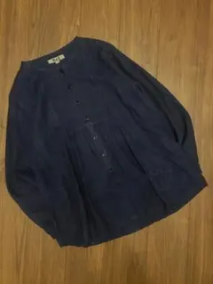 FLAX indigo linen smock motif shirts - メルカリ