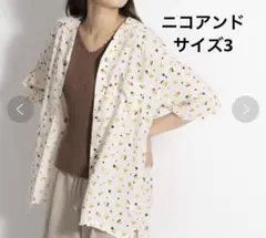 ニコアンド　PLAYFUL開襟シャツ　レーヨンシャツ　　半袖