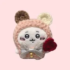 お座りぬいぐるみ ちいかわ くま耳 ぬい服(いちごチョコ)