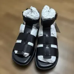 COS レザースリングバックサンダル ブラック - メルカリ
