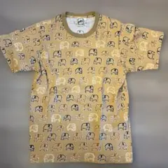 象柄ベージュTシャツ ジムトンプソン