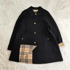 22235✨バーバリーズ カシミヤ混 リバーコート ダブルフェイス 金ボタン 22235✨バーバリーズ カシミヤ混 リバーコート ダブルフェイス 金